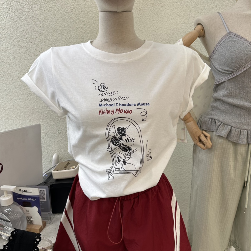 MAGOT東大門代購女士新品職業時尚休閑26春夏人氣推薦T恤IIIΛGOT/MAGOTT恤圖色1