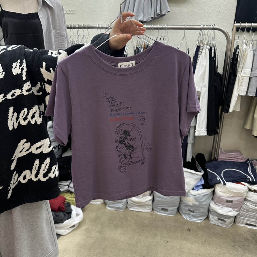 MAGOT東大門代購女士新品職業時尚休閑26春夏人氣推薦T恤IIIΛGOT/MAGOTT恤圖色3