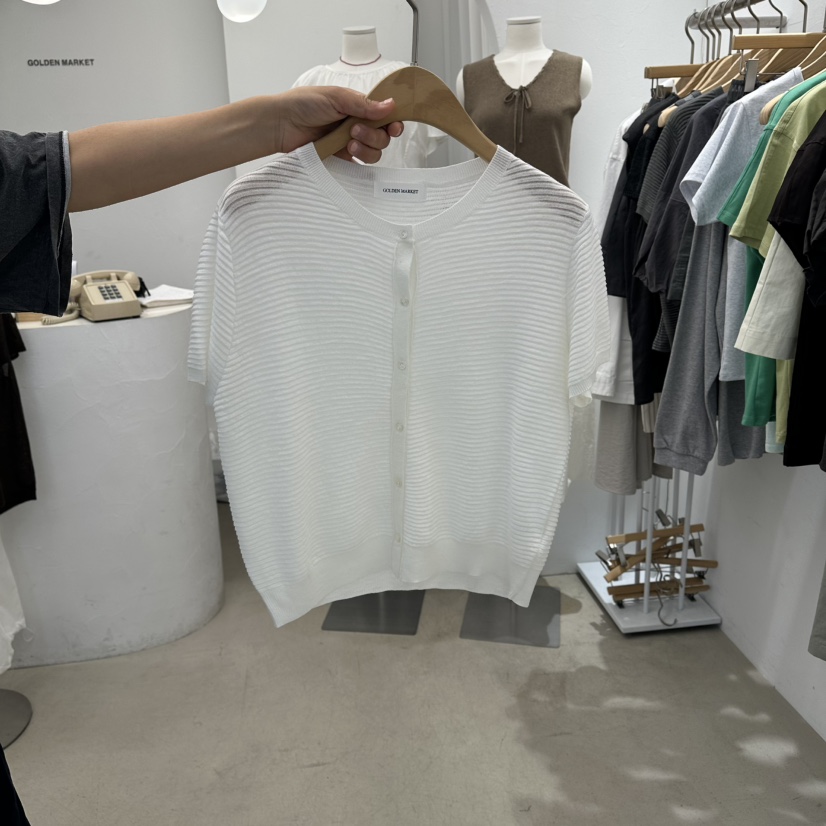 GOLDEN MARKET東大門直郵女裝新款時尚推薦熱賣針織衫紐扣GOLDEN MARKET針織衫圖色1