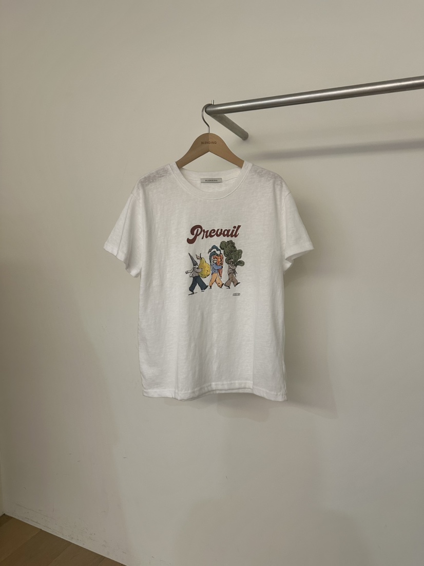 BLENDING-p東大門直郵女士新款休閑26春夏職業真品熱賣T恤BLENDING-pT恤圖色1