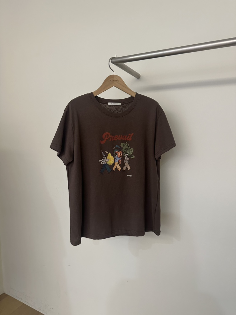 BLENDING-p東大門直郵女士新款休閑26春夏職業真品熱賣T恤BLENDING-pT恤圖色2