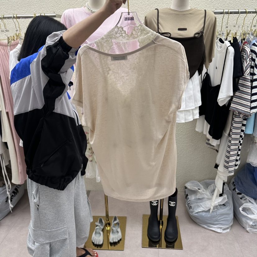 DRAWING韓國直郵女士新品推薦真品熱賣襯衫蕾絲衫套裝蕾絲DRAWING襯衫/蕾絲衫