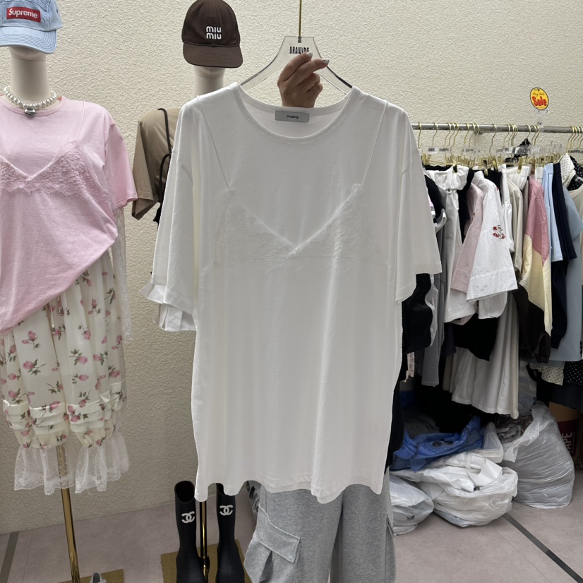 DRAWING東大門代購女裝新款人氣推薦職業真品休閑26春夏T恤DRAWINGT恤圖色2