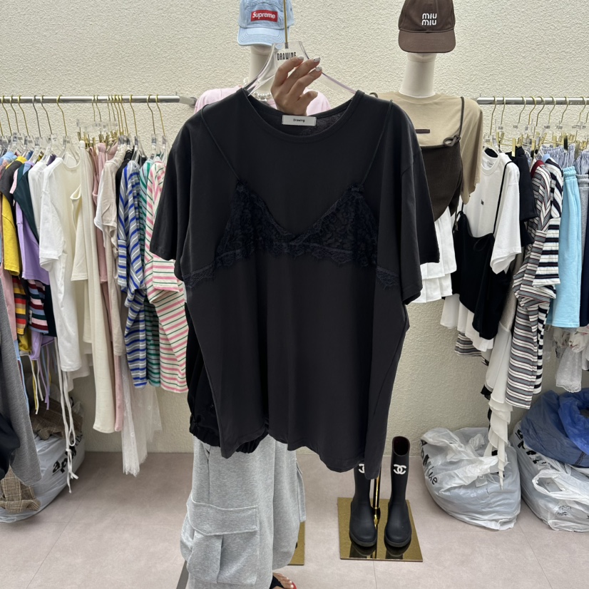 DRAWING東大門代購女裝新款人氣推薦職業真品休閑26春夏T恤DRAWINGT恤圖色3