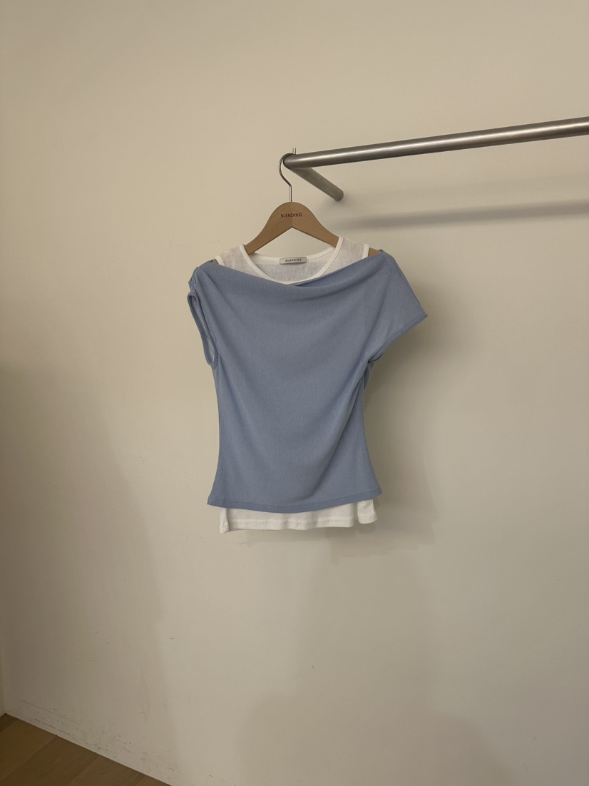 BLENDING-p東大門實拍女裝新品熱賣人氣26春夏休閑時尚T恤BLENDING-pT恤圖色1