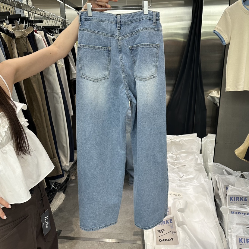 KIRKE韓國直郵女士新款人氣熱賣時尚推薦休閑真品職業牛仔褲KIRKE牛仔褲