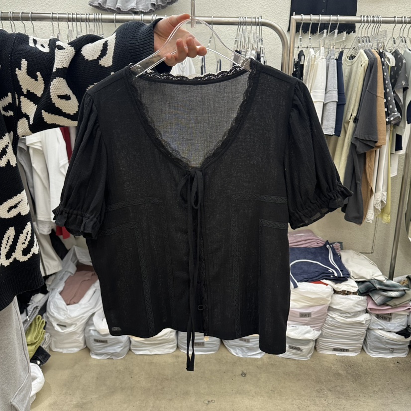 MAGOT東大門實拍女士新款時尚職業26春夏熱賣真品襯衫蕾絲衫IIIΛGOT/MAGOT襯衫/蕾絲衫圖色2