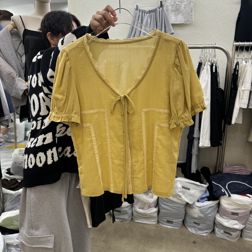 MAGOT東大門實拍女士新款時尚職業26春夏熱賣真品襯衫蕾絲衫IIIΛGOT/MAGOT襯衫/蕾絲衫圖色3