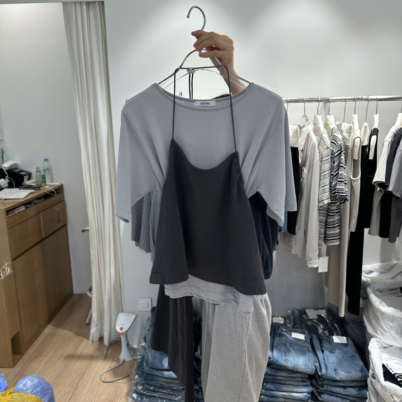 STORIES東大門代購女士新品人氣熱賣時尚吊帶背心不含內搭STORIES吊帶/背心圖色2