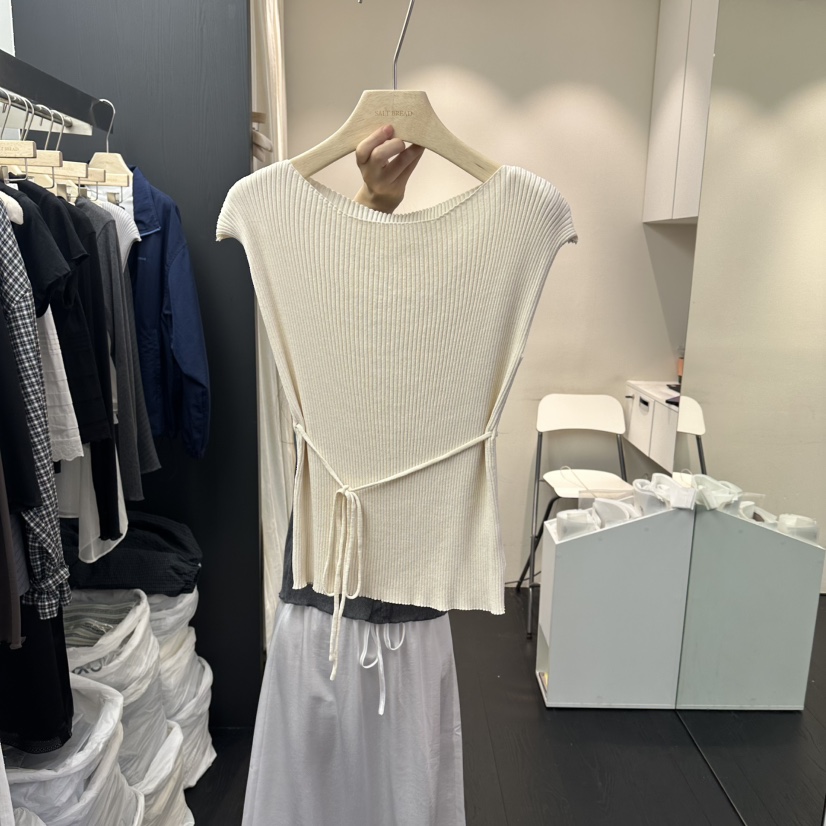 SALT BREAD韓國代購女士新款真品休閑時尚吊帶背心含腰繩SALT BREAD吊帶/背心圖色1