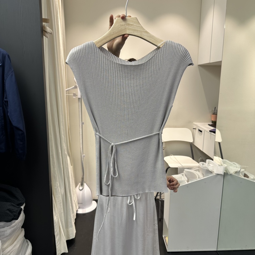 SALT BREAD韓國代購女士新款真品休閑時尚吊帶背心含腰繩SALT BREAD吊帶/背心圖色3