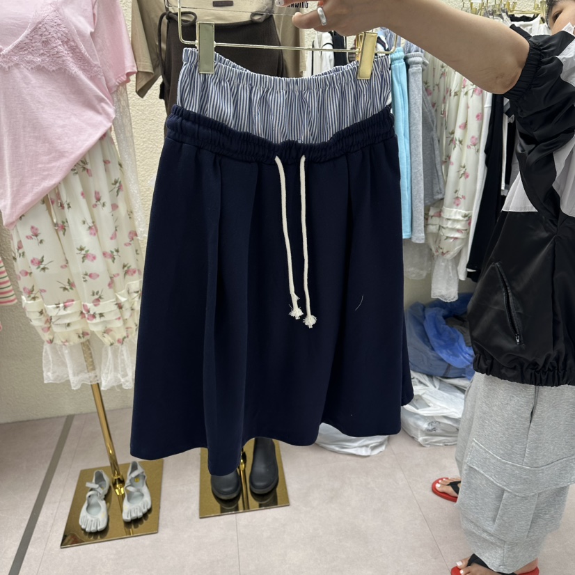 DRAWING東大門代購女士新款職業人氣推薦半身裙中短裙腰帶DRAWING半身裙/中短裙圖色3