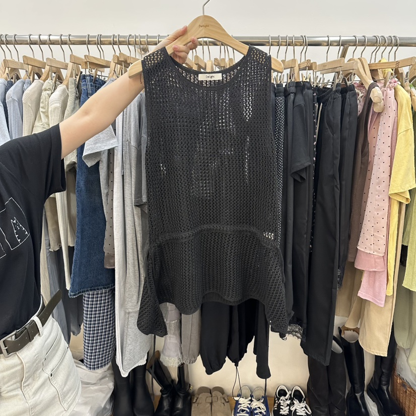 DELIGHT-L東大門實拍女士新款真品推薦職業吊帶背心抽繩DELIGHT-L吊帶/背心圖色3