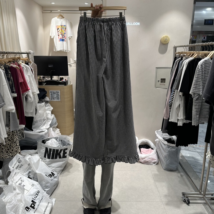 J.BALLOON東大門代購女裝新品真品人氣時尚26春夏休閑褲格子J.BALLOON休閑褲