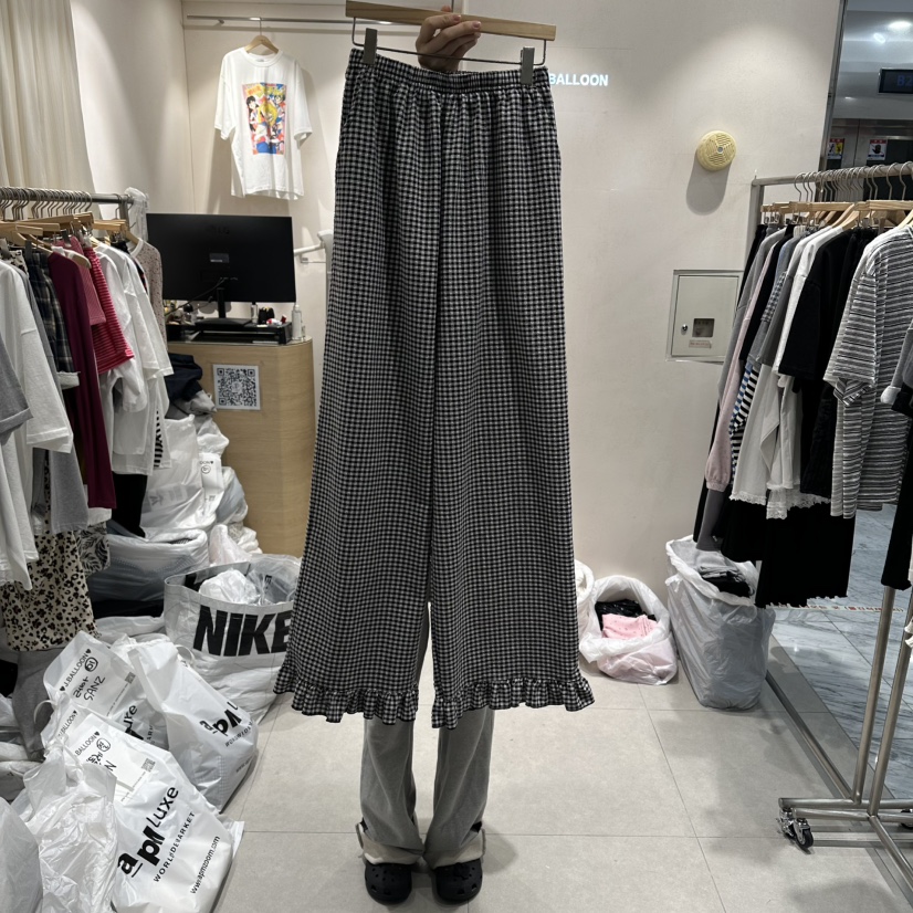 J.BALLOON東大門代購女裝新品真品人氣時尚26春夏休閑褲格子J.BALLOON休閑褲圖色2
