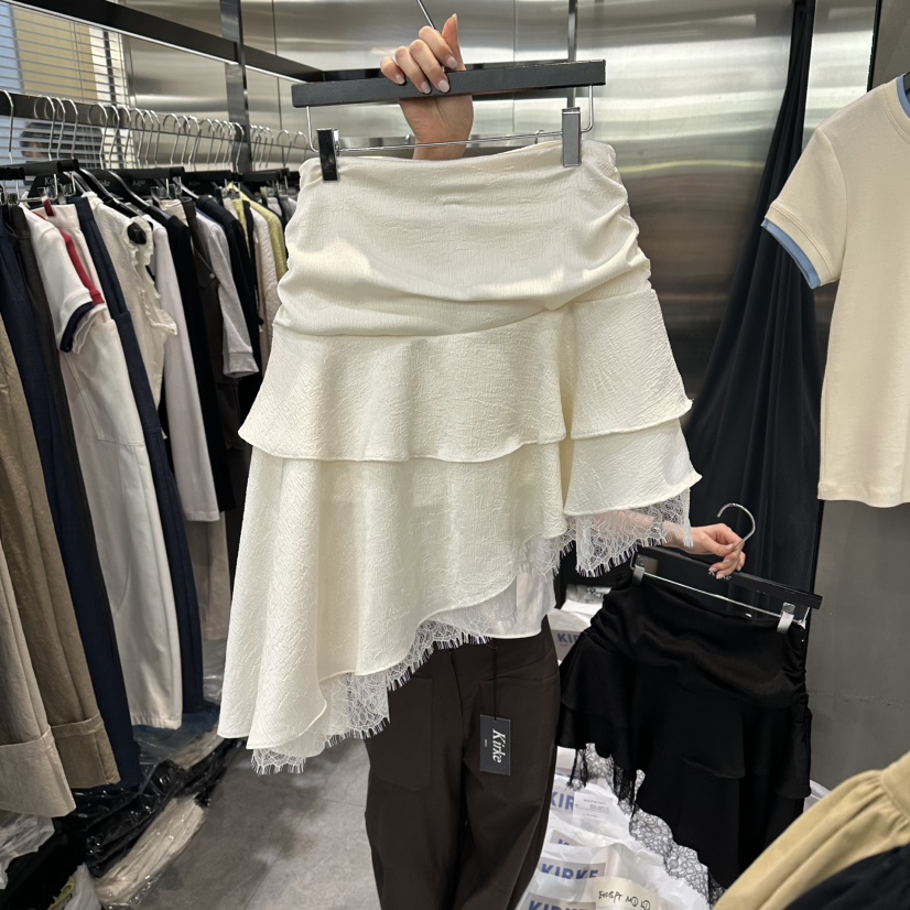 KIRKE韓國代購女裝新品熱賣人氣休閑推薦半身裙中短裙不對稱KIRKE半身裙/中短裙
