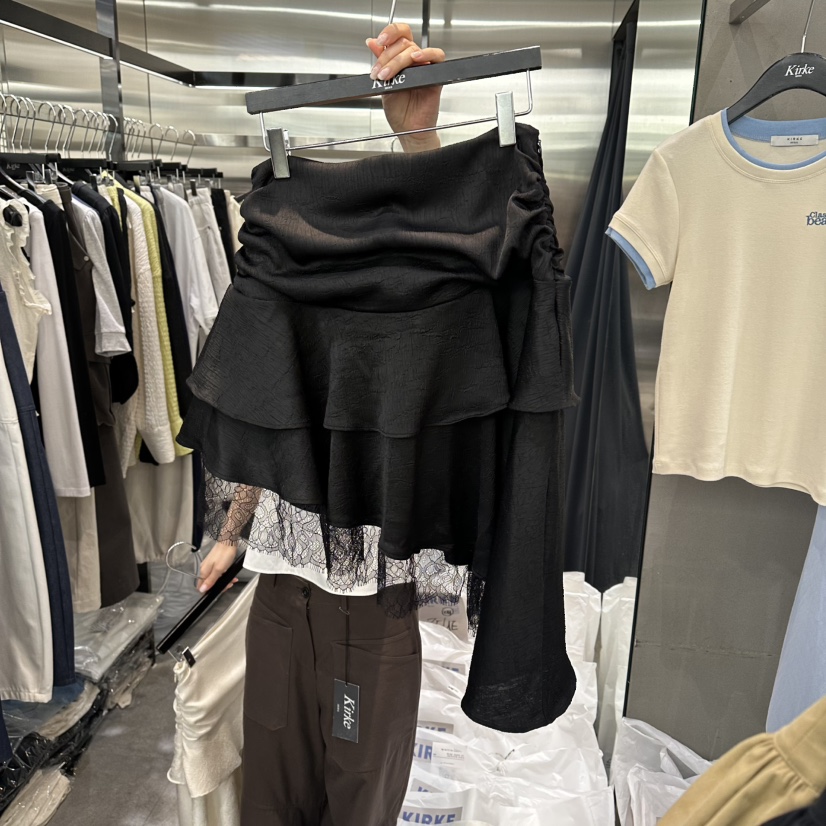 KIRKE韓國代購女裝新品熱賣人氣休閑推薦半身裙中短裙不對稱KIRKE半身裙/中短裙圖色2