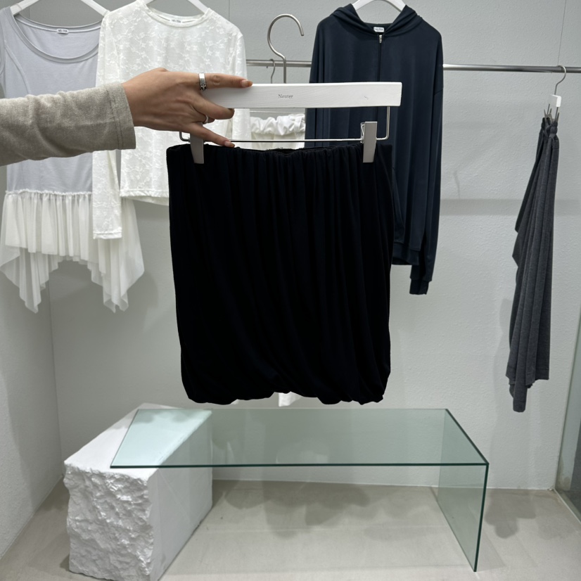 NEUTER東大門代購女士新品推薦26春夏熱賣短裙不含腰帶褶皺NEUTER短裙圖色2