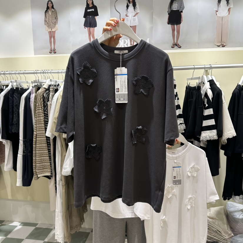 OREUM韓國直郵女裝新款時尚推薦人氣真品休閑26春夏熱賣T恤OREUMT恤圖色2