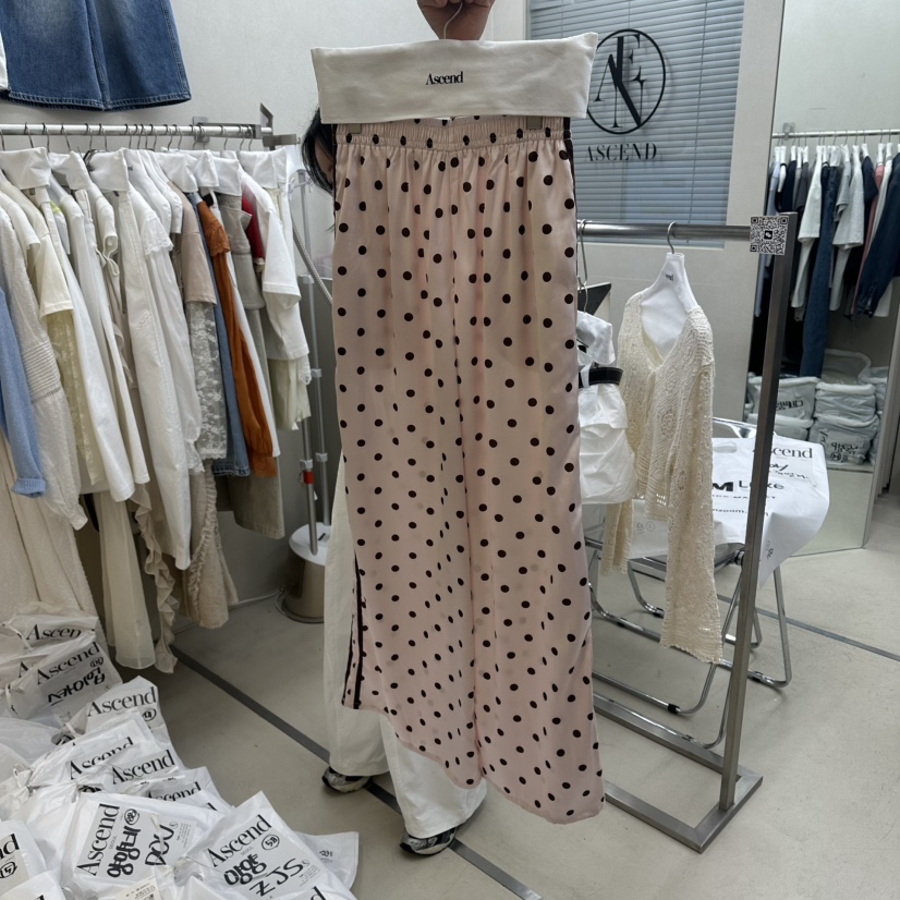 ASCEND韓國直郵女裝新品休閑推薦26春夏人氣時尚休閑褲緞面ASCEND休閑褲圖色1