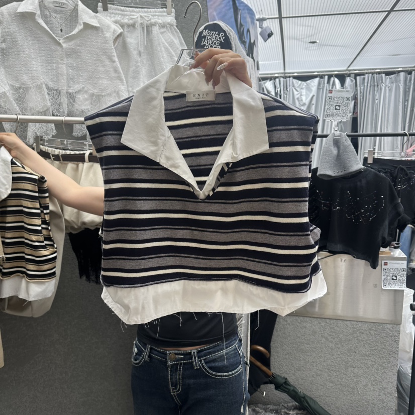 EXIT東大門代購女士新品休閑熱賣26春夏職業時尚吊帶背心EXIT吊帶/背心圖色1