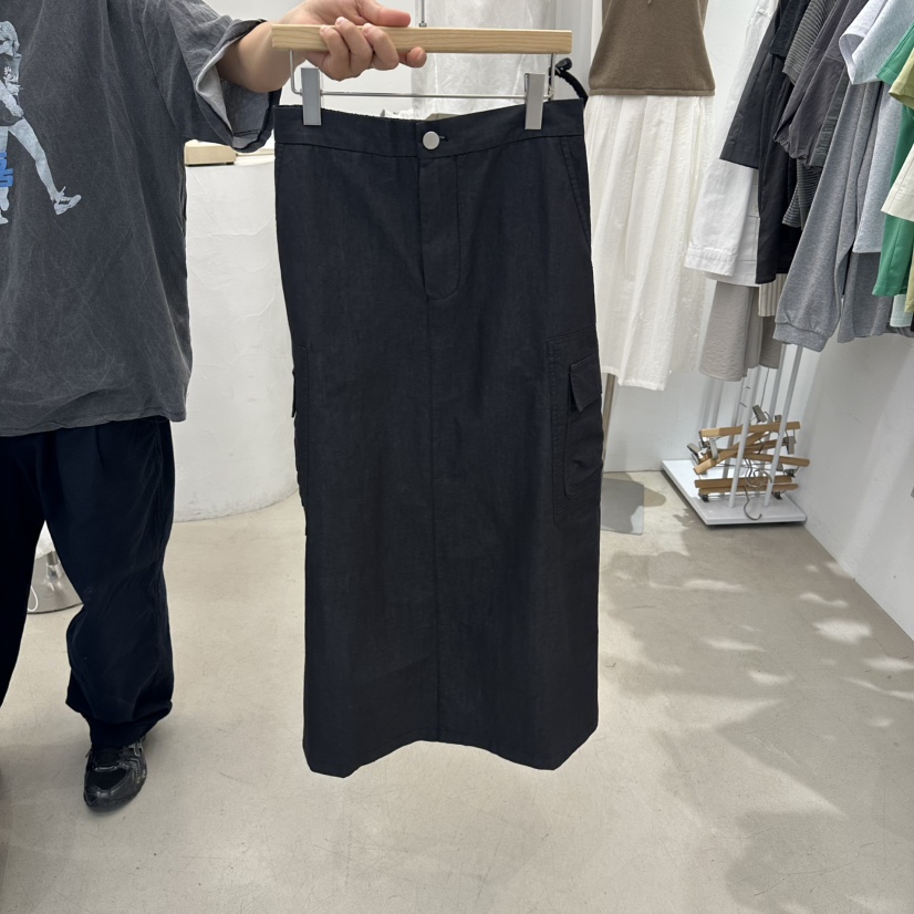 GOLDEN MARKET東大門代購女士新品真品人氣休閑長裙口袋GOLDEN MARKET長裙圖色3