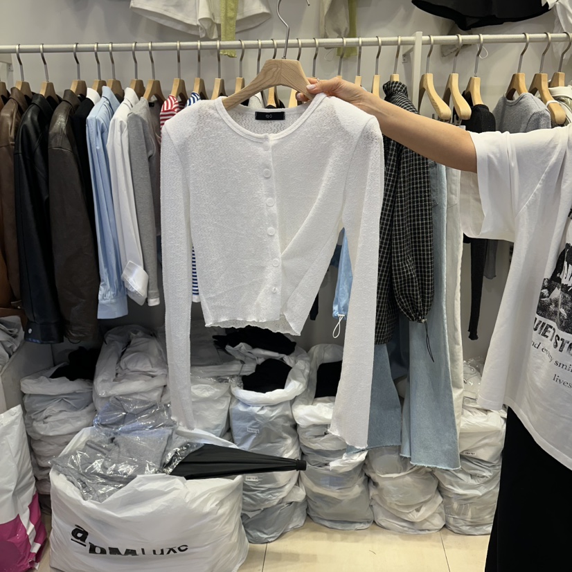 Q C東大門直郵女士新款職業推薦人氣熱賣26春夏針織衫開衫Republlc of qc針織衫圖色1