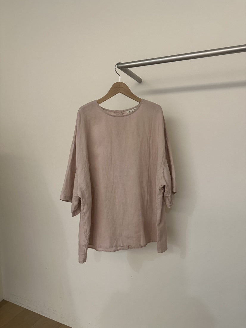 BLENDING-p東大門代購女裝新款26春夏休閑襯衫蕾絲衫亞麻布BLENDING-p襯衫/蕾絲衫圖色1