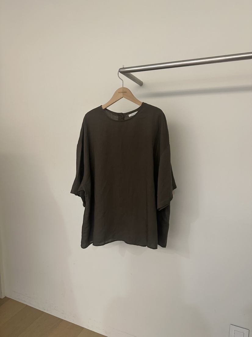 BLENDING-p東大門代購女裝新款26春夏休閑襯衫蕾絲衫亞麻布BLENDING-p襯衫/蕾絲衫圖色3