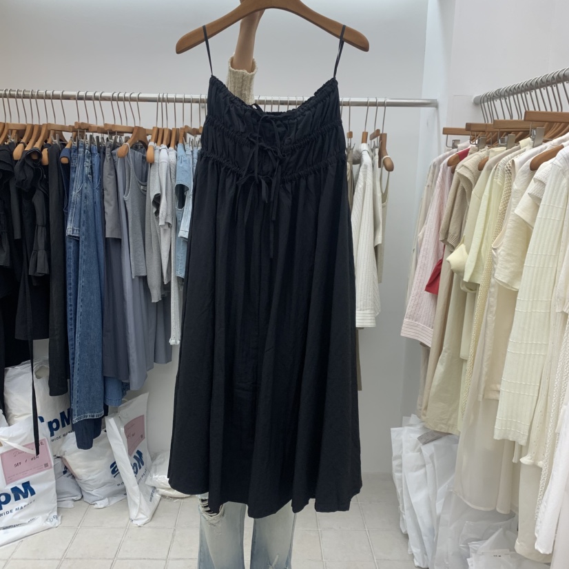 DRESS ROOM韓國代購女士新品推薦時尚熱賣休閑連衣裙絲帶DRESS ROOM連衣裙圖色2