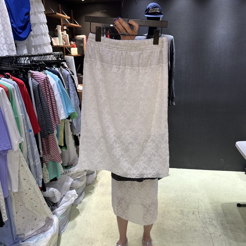 CHAVI東大門實拍女裝新款推薦人氣休閑時尚26春夏半身裙中短裙CHAVI半身裙/中短裙