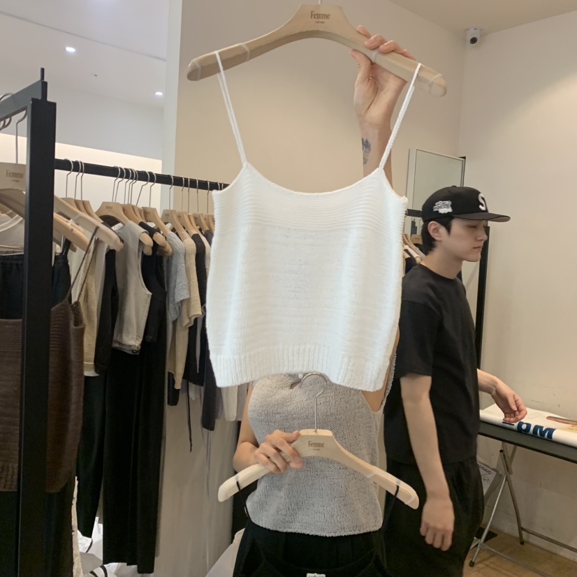 LA MAGIE FEMME韓國直郵女裝新品推薦人氣吊帶背心棉質Lamagie Femme吊帶/背心圖色3