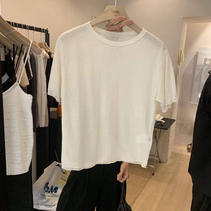 LA MAGIE FEMME韓國代購女裝新品職業真品休閑人氣T恤褶裥Lamagie FemmeT恤圖色2