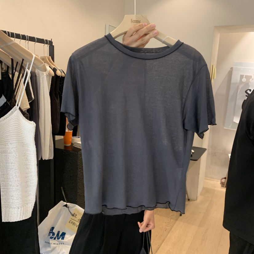 LA MAGIE FEMME韓國代購女裝新品職業真品休閑人氣T恤褶裥Lamagie FemmeT恤圖色3