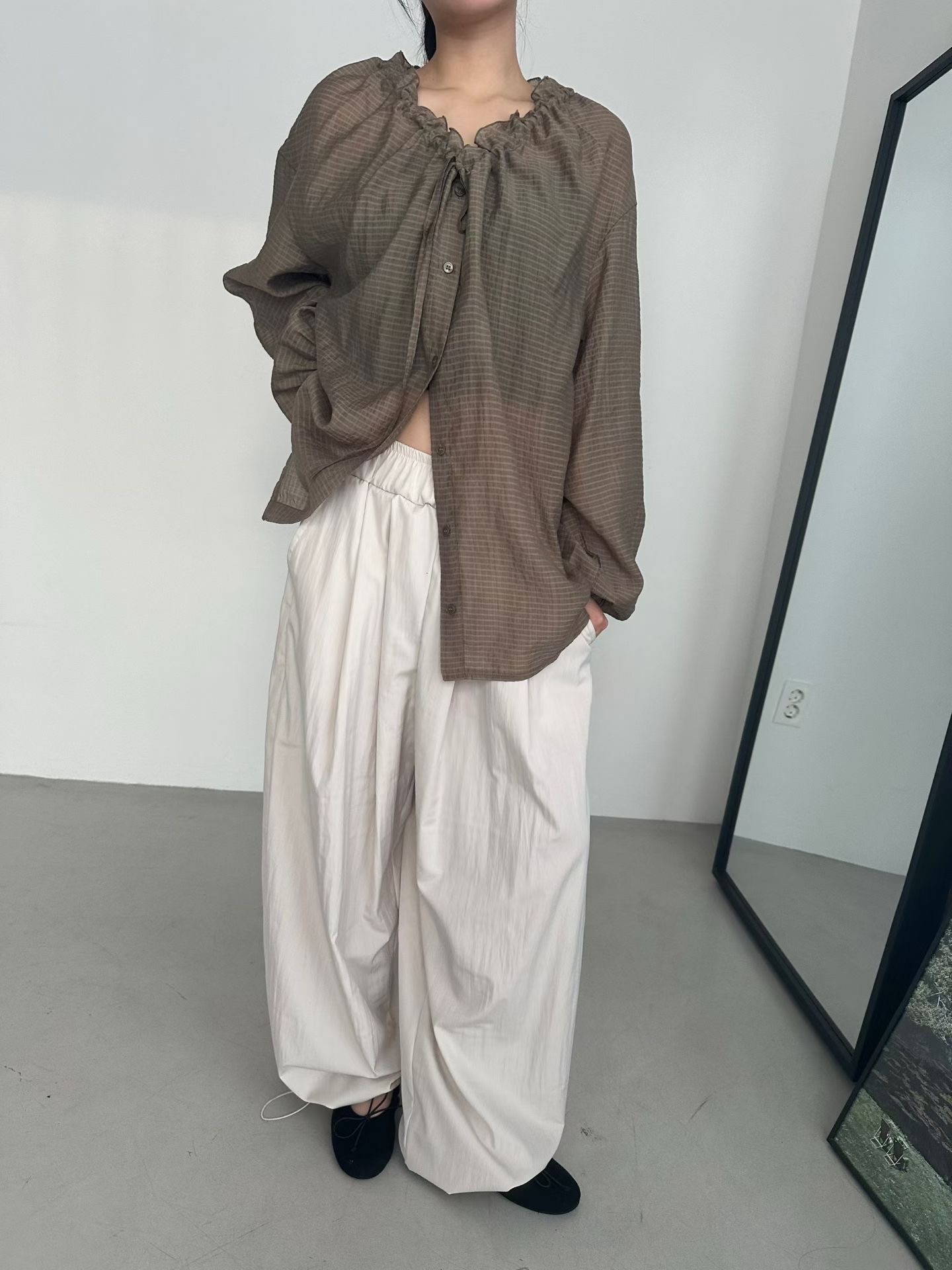 PRANA/CLOTHINK韓國直郵女士新款人氣26春夏職業襯衫蕾絲衫PRANA/CLOTHINK襯衫/蕾絲衫