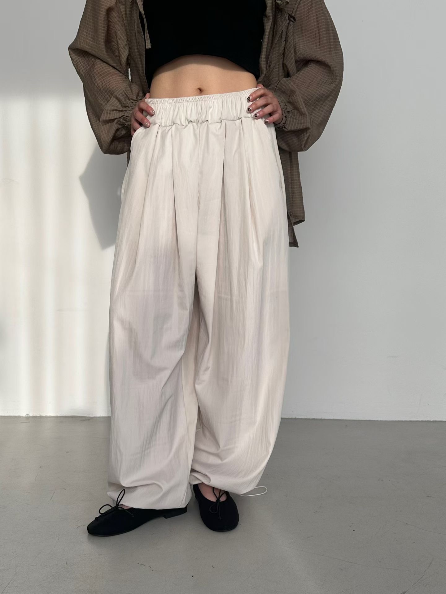 PRANA/CLOTHINK韓國代購女士新款職業26春夏時尚休閑褲抽繩PRANA/CLOTHINK休閑褲