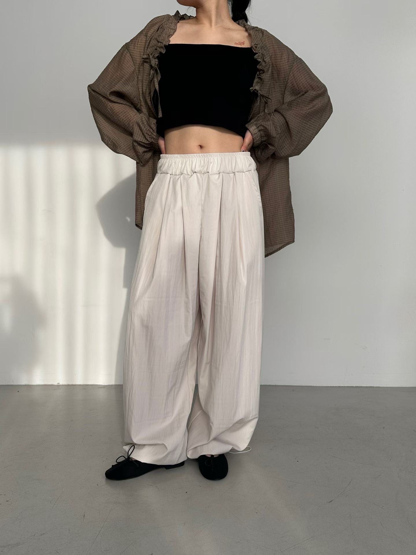 PRANA/CLOTHINK韓國代購女士新款職業26春夏時尚休閑褲抽繩PRANA/CLOTHINK休閑褲