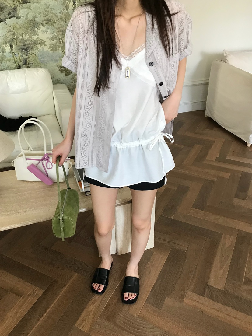 ESCHER韓國直郵女士新品推薦人氣熱賣26夏季26春夏襯衫蕾絲衫ESCHER襯衫/蕾絲衫