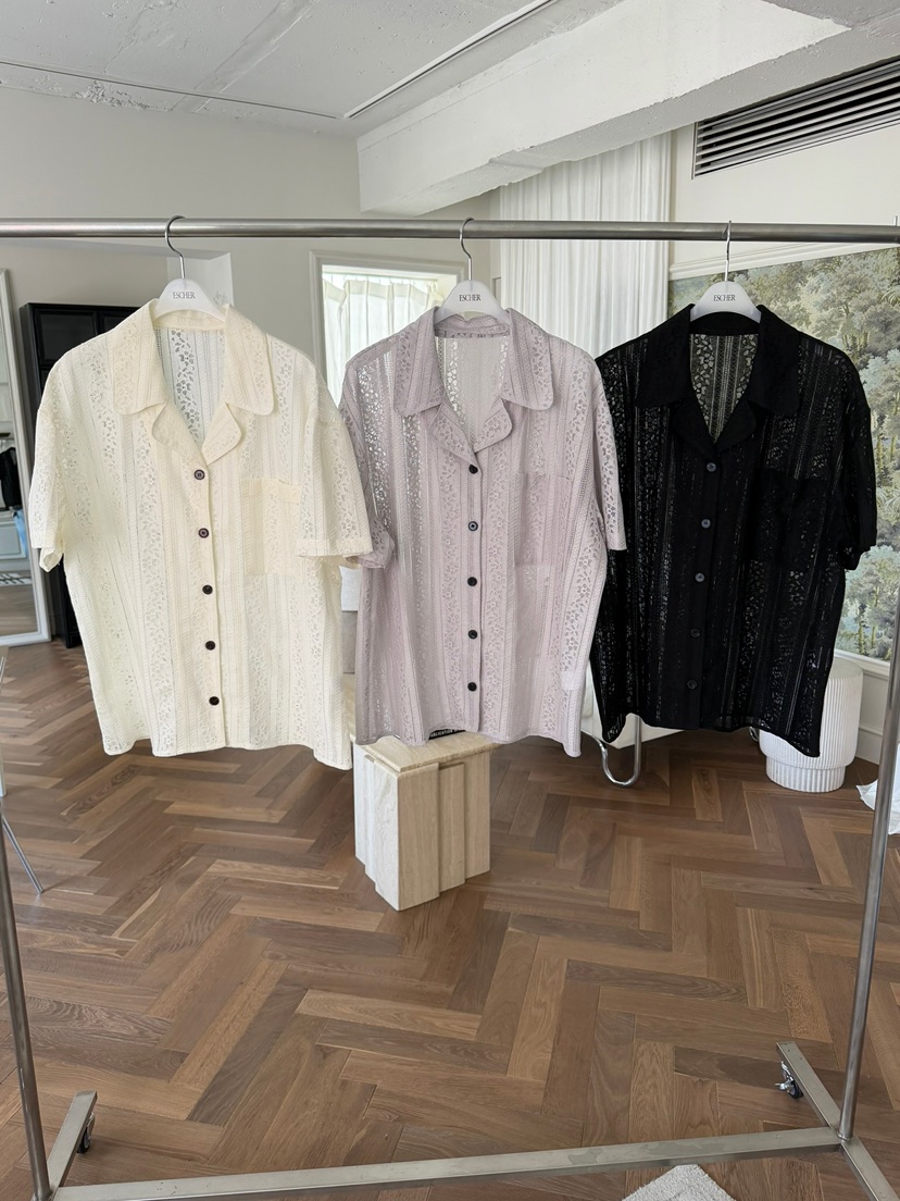 ESCHER韓國直郵女士新品推薦人氣熱賣26夏季26春夏襯衫蕾絲衫ESCHER襯衫/蕾絲衫