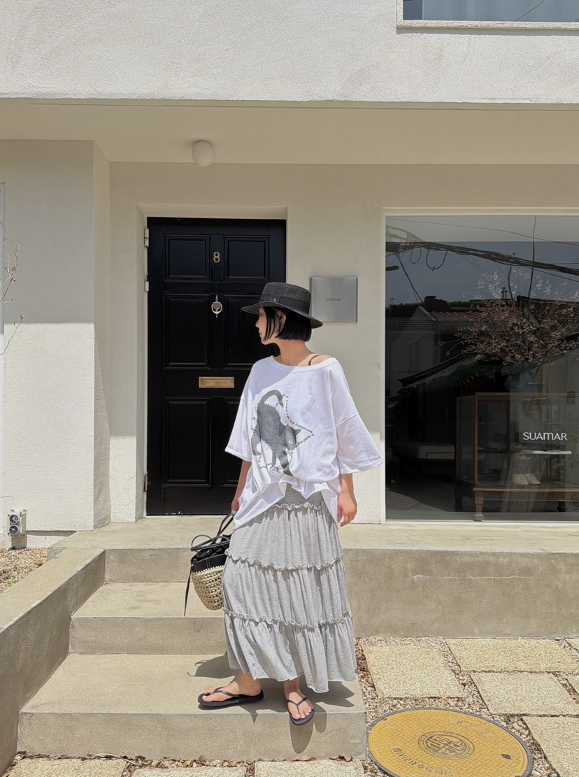 THE LINE-Q韓國直郵女裝新款人氣休閑熱賣26春夏26夏季長裙THE LINE-Q長裙