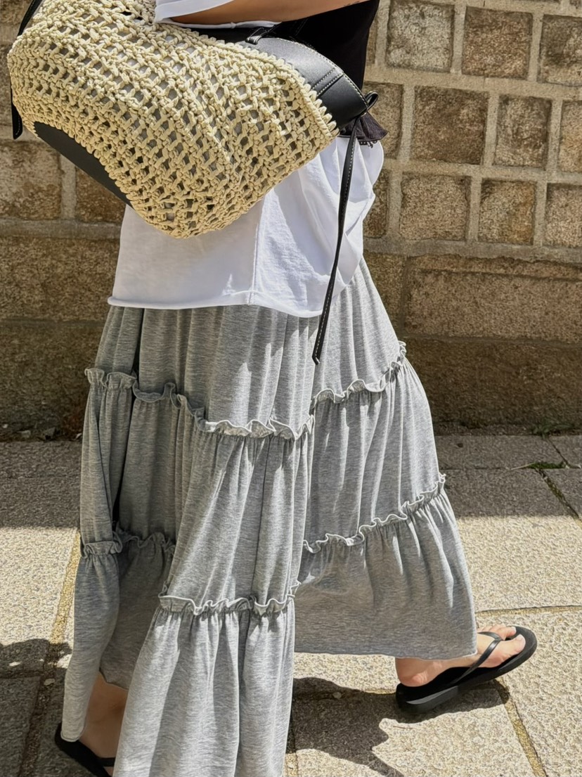 THE LINE-Q韓國直郵女裝新款人氣休閑熱賣26春夏26夏季長裙THE LINE-Q長裙