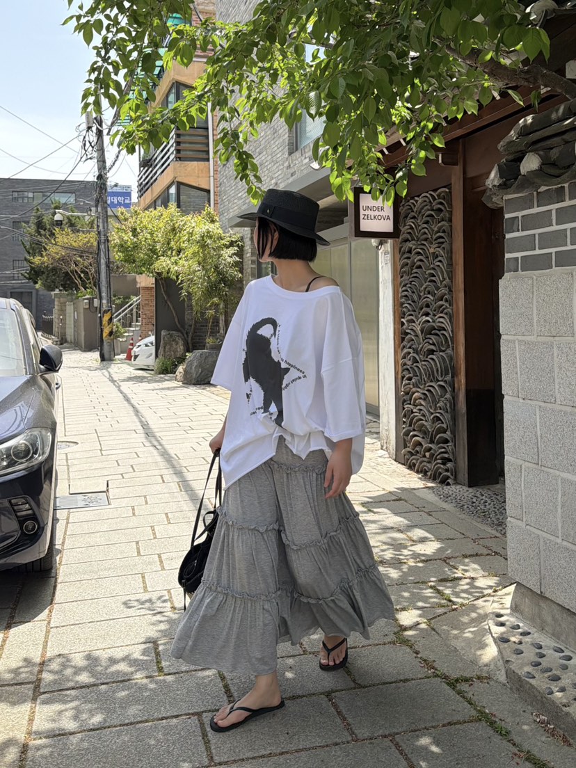 THE LINE-Q韓國直郵女裝新款人氣休閑熱賣26春夏26夏季長裙THE LINE-Q長裙