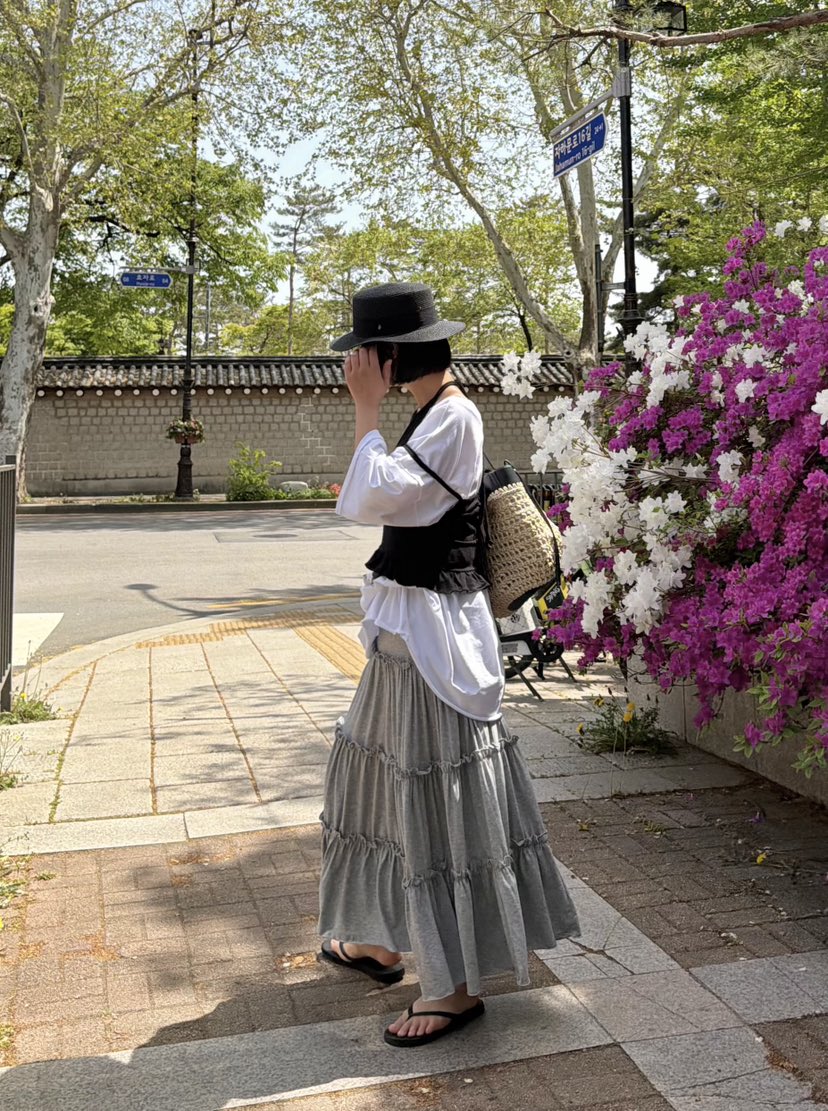 THE LINE-Q韓國直郵女裝新款人氣休閑熱賣26春夏26夏季長裙THE LINE-Q長裙