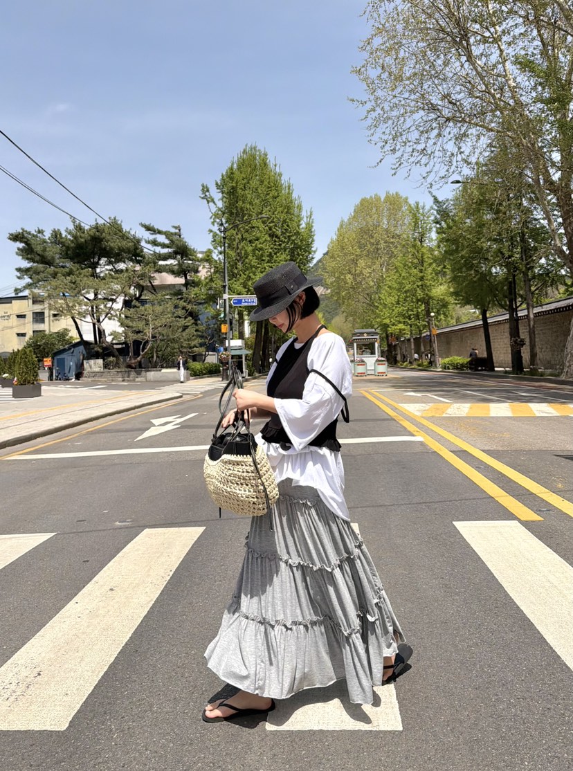 THE LINE-Q韓國直郵女裝新款人氣休閑熱賣26春夏26夏季長裙THE LINE-Q長裙