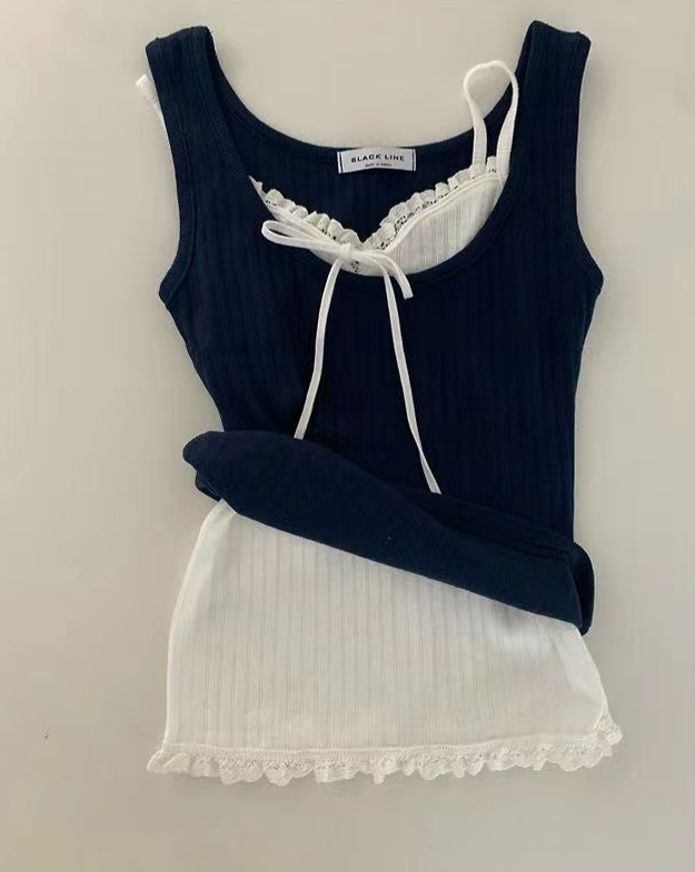 BLACK LINE韓國直郵女士新品26夏季人氣時尚熱賣套裝蕾絲BLACK LINE套裝圖色2