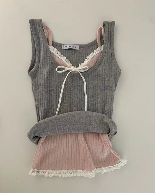 BLACK LINE韓國直郵女士新品26夏季人氣時尚熱賣套裝蕾絲BLACK LINE套裝圖色3