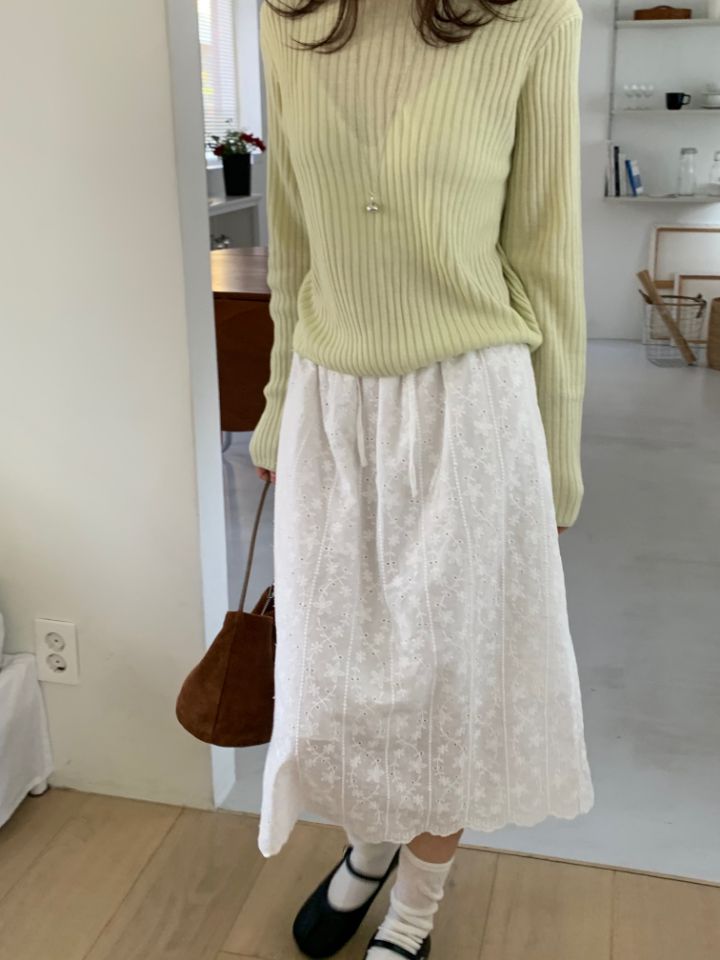 KOMOREBI東大門實拍韓國女裝新款職業熱賣26夏季長裙鏤空KOMOREBI長裙