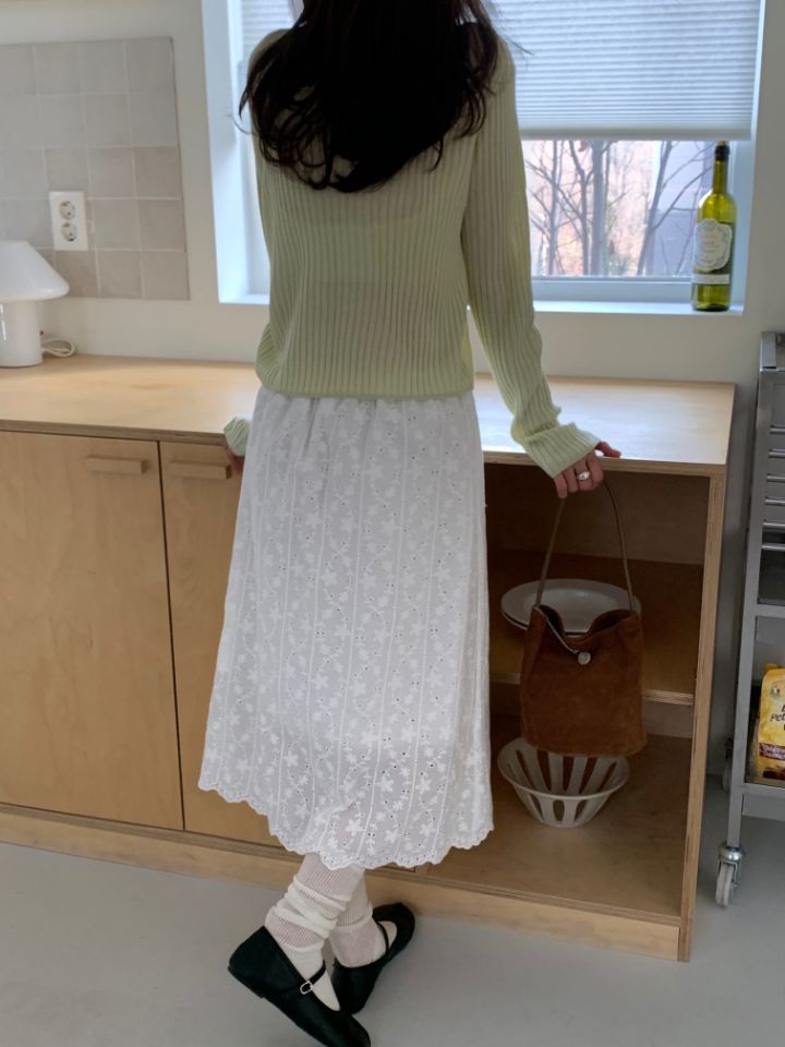 KOMOREBI東大門實拍韓國女裝新款職業熱賣26夏季長裙鏤空KOMOREBI長裙