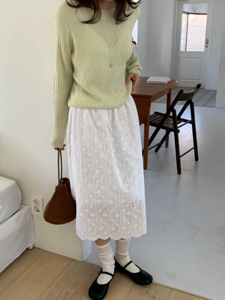 KOMOREBI東大門實拍韓國女裝新款職業熱賣26夏季長裙鏤空KOMOREBI長裙