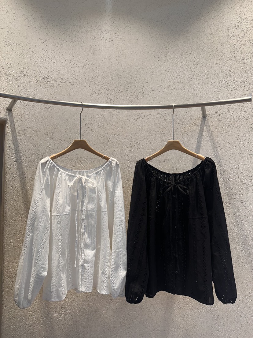 THE LINE-Q韓國代購女裝新品26夏季人氣襯衫蕾絲衫刺繡THE LINE-Q襯衫/蕾絲衫